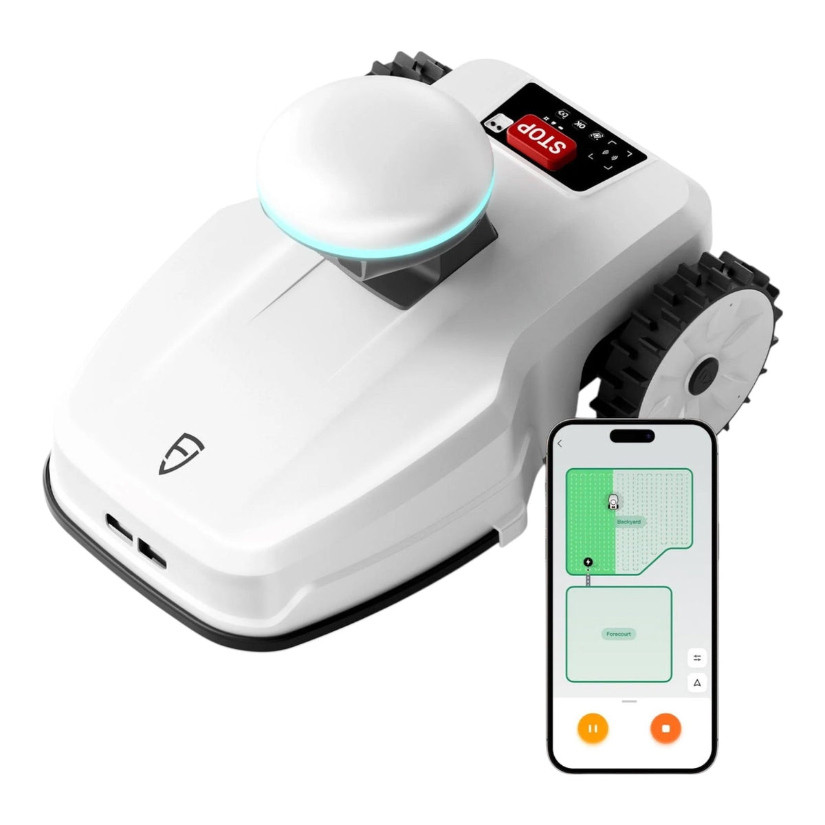 Robotic lawn mower with app control and RTK technology
