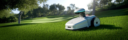 Satellite technology for autonomous lawn mower in garden