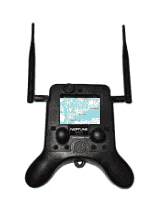 Neptune 3 Rescue Drone remote control with live GPS display and dual antennas for precise navigation during water rescue operations.