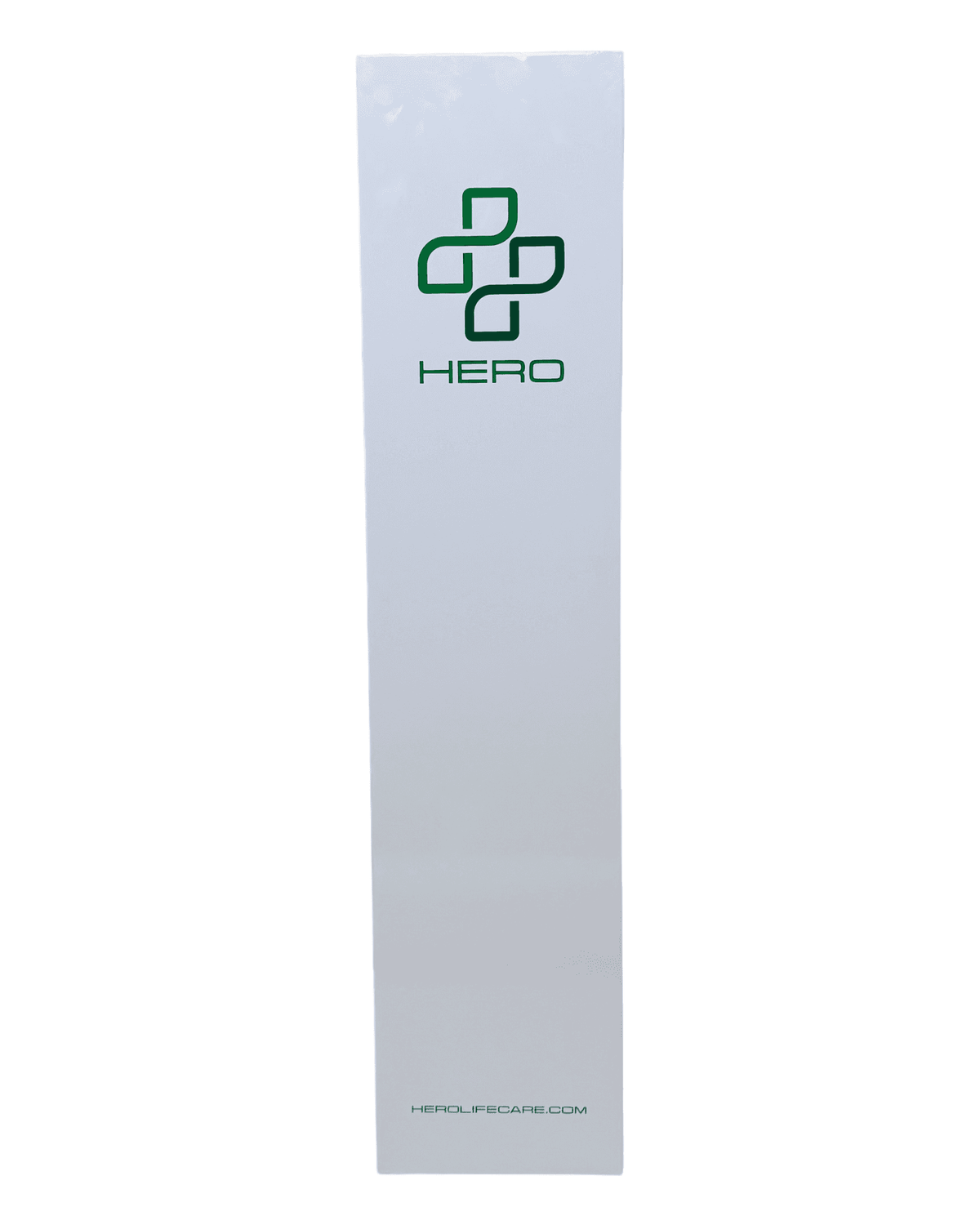 Side view of HERO3 Emergency Station cabinet featuring HERO logo, suitable for emergency preparedness in home, office, or public environments.