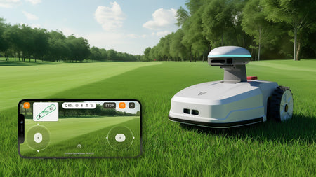 Smart robotic mower with sensors and app interface