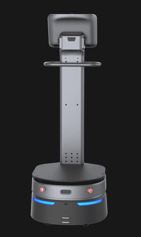 Rear view of Luckibot Pro Carry 1 robot showing structural design and rear sensors for safe navigation in industrial settings.