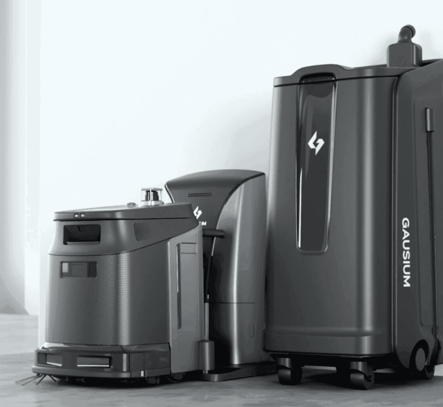 Phantas 4-in-1 CleaningBot - AI Floor Robot with docking and water refill station. Complete commercial cleaning solution for large facilities.