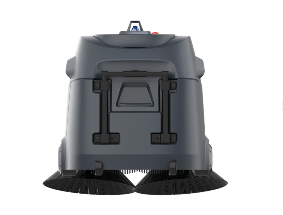 Gausium Beetle robot rear view with dual side brushes