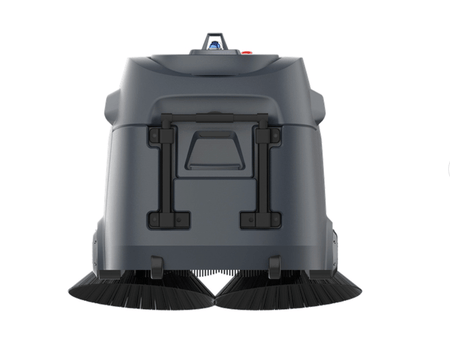 Gausium Beetle robot rear view with dual side brushes
