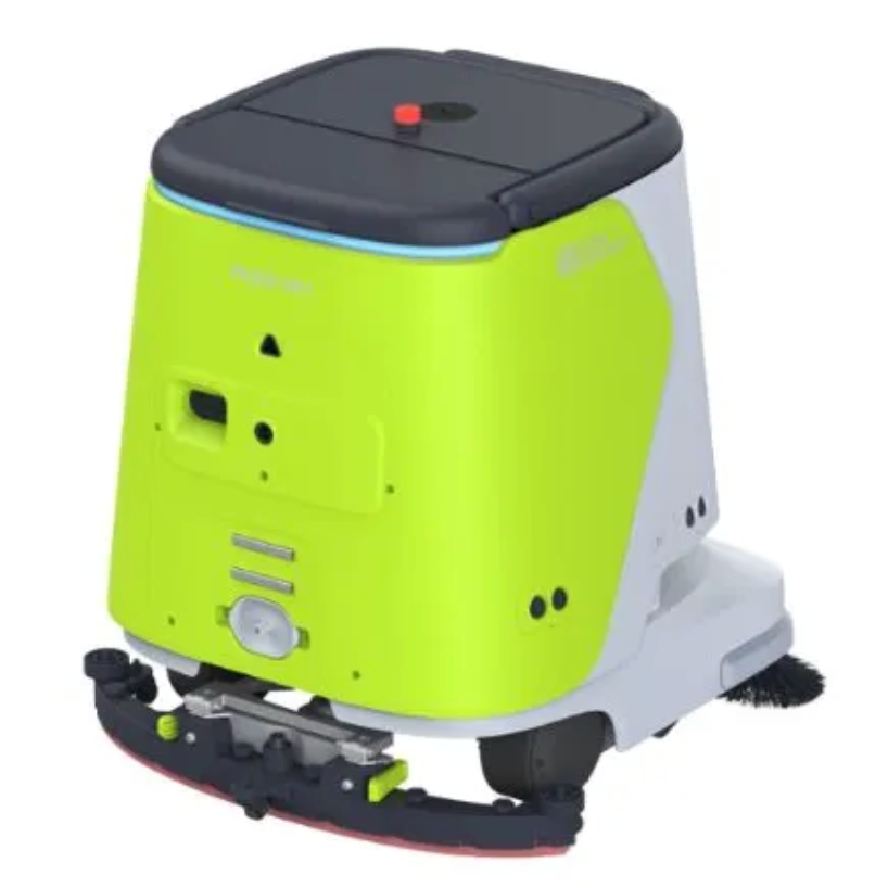 Smart cleaning robot with large water tank for efficient floor sanitation