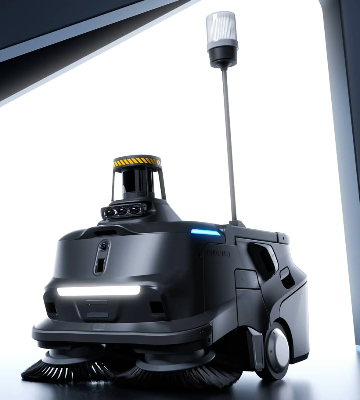 PUDU MT1 Max: Indoor/Outdoor AI Industrial Floor Sweeper Robot