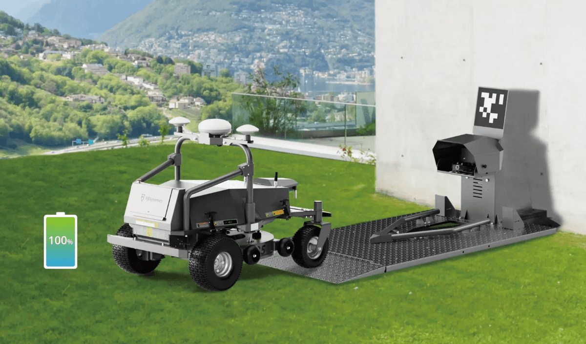 Autonomous turf maintenance robot on large property