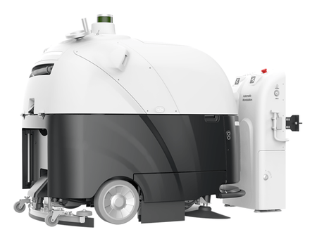 Industrial cleaning robot with obstacle avoidance for outdoor maintenance
