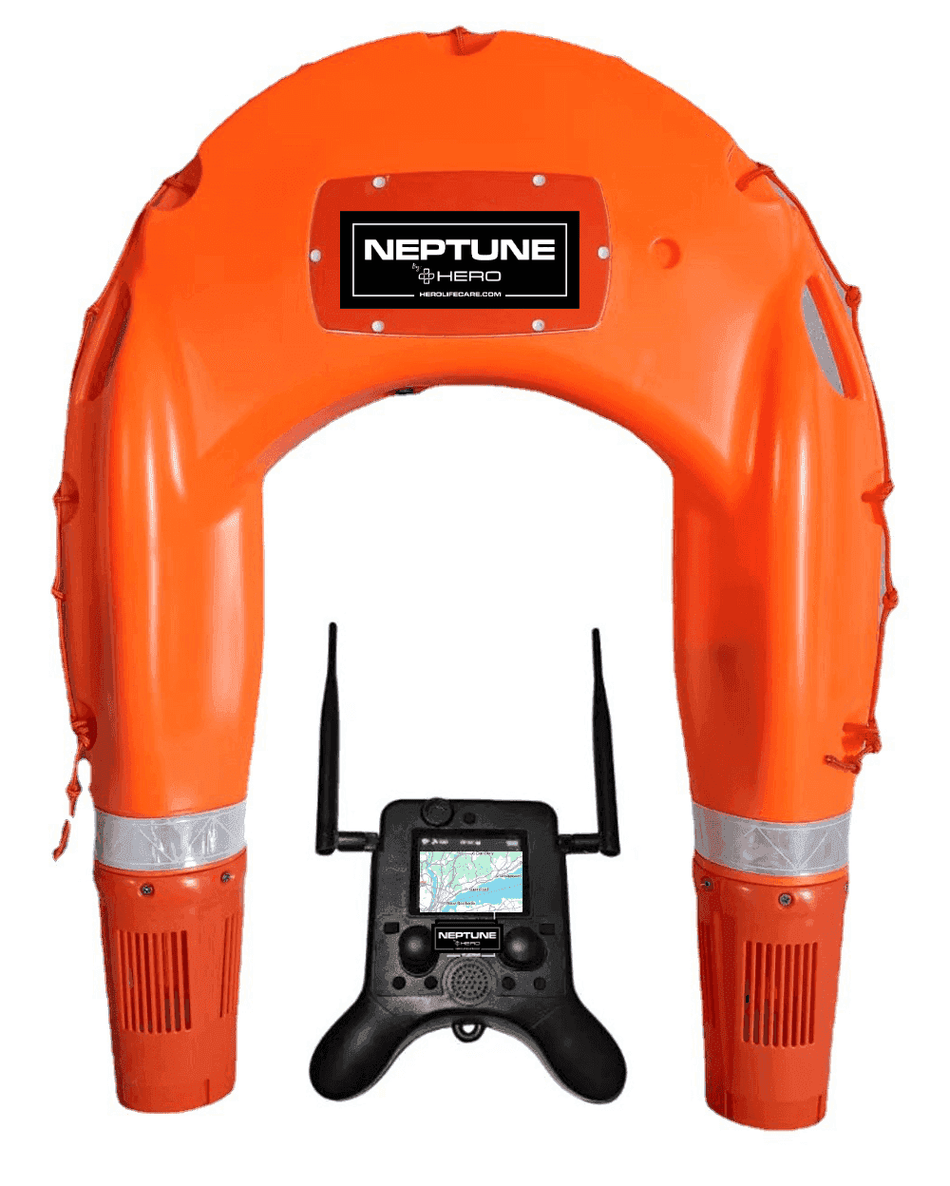 Neptune 3 Rescue Drone - Rapid Response water rescue drone with dual propellers and GPS, ideal for emergency preparedness in marine environments.
