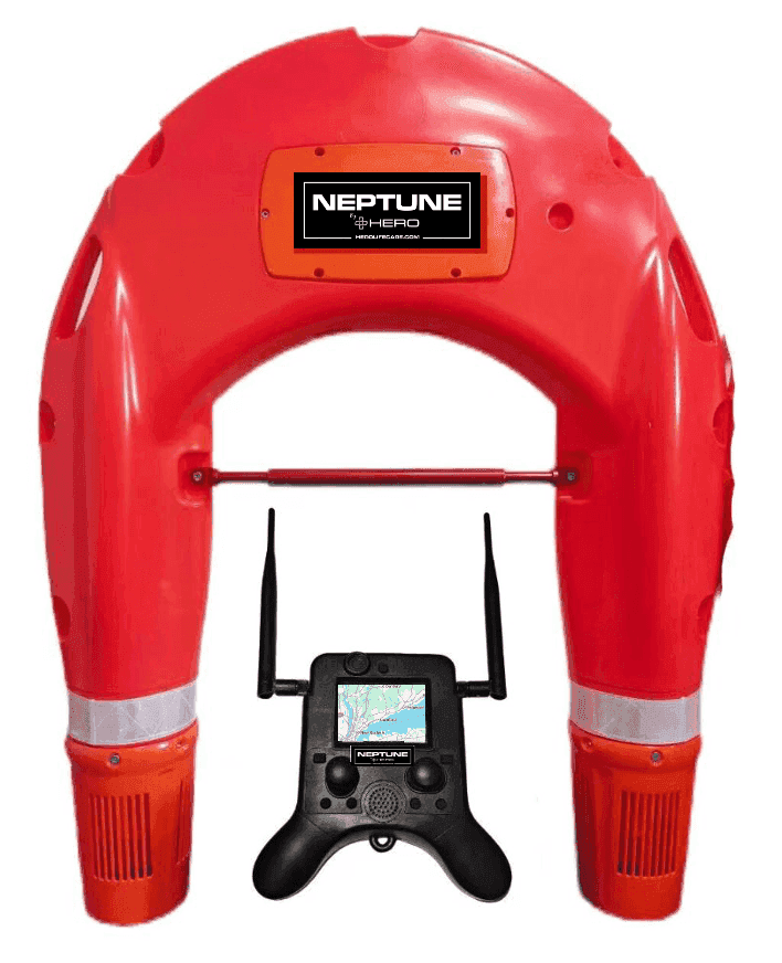 Neptune 5: Water Rescue Drone with dual propellers and GPS-enabled control system for rapid marine safety response in emergencies.