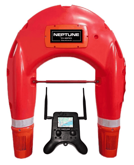 Neptune 5: Water Rescue Drone with dual propellers and GPS-enabled control system for rapid marine safety response in emergencies.