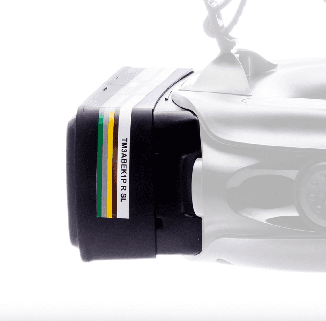 CleanSpace CST Particulate Combined Filter attached to CleanSpace ULTRA/PRO respirator, designed for dust, gas, and vapor filtration in industrial settings.