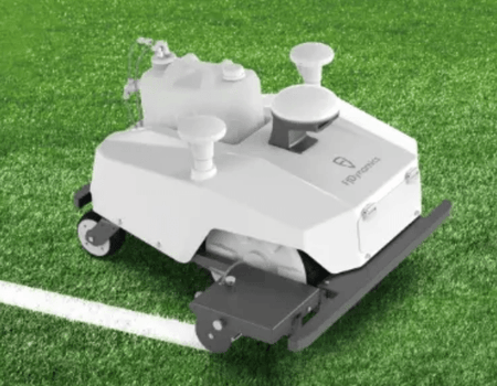 FJDynamics PaintMaster Pro robotic lawn mower on grass