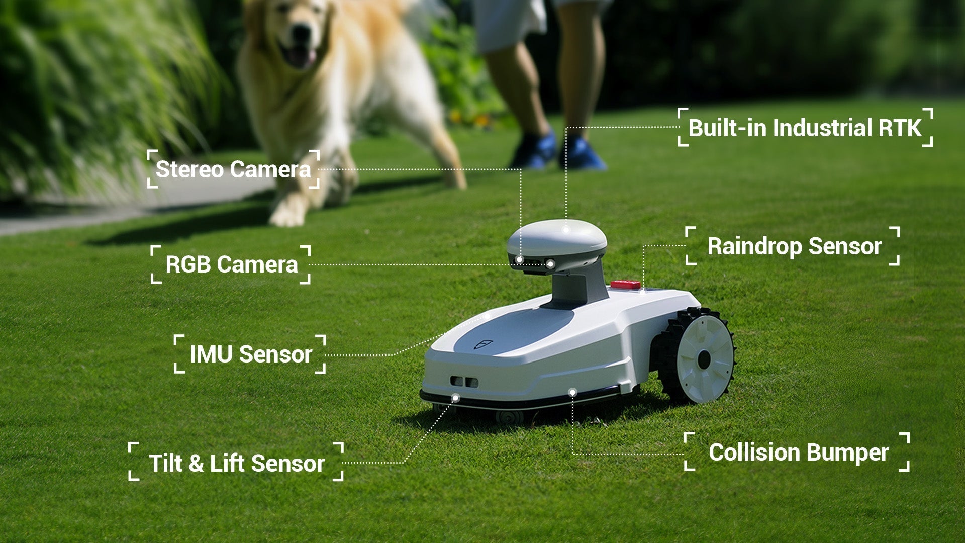 Autonomous landscape robot with stereo and RGB cameras